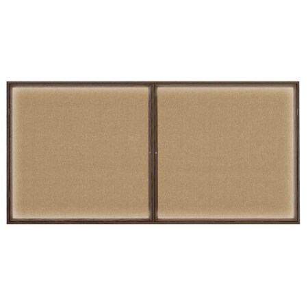 United Visual Products Open Faced Traditional Corkboard, 12x36" UV639A-BLACK-COBACC